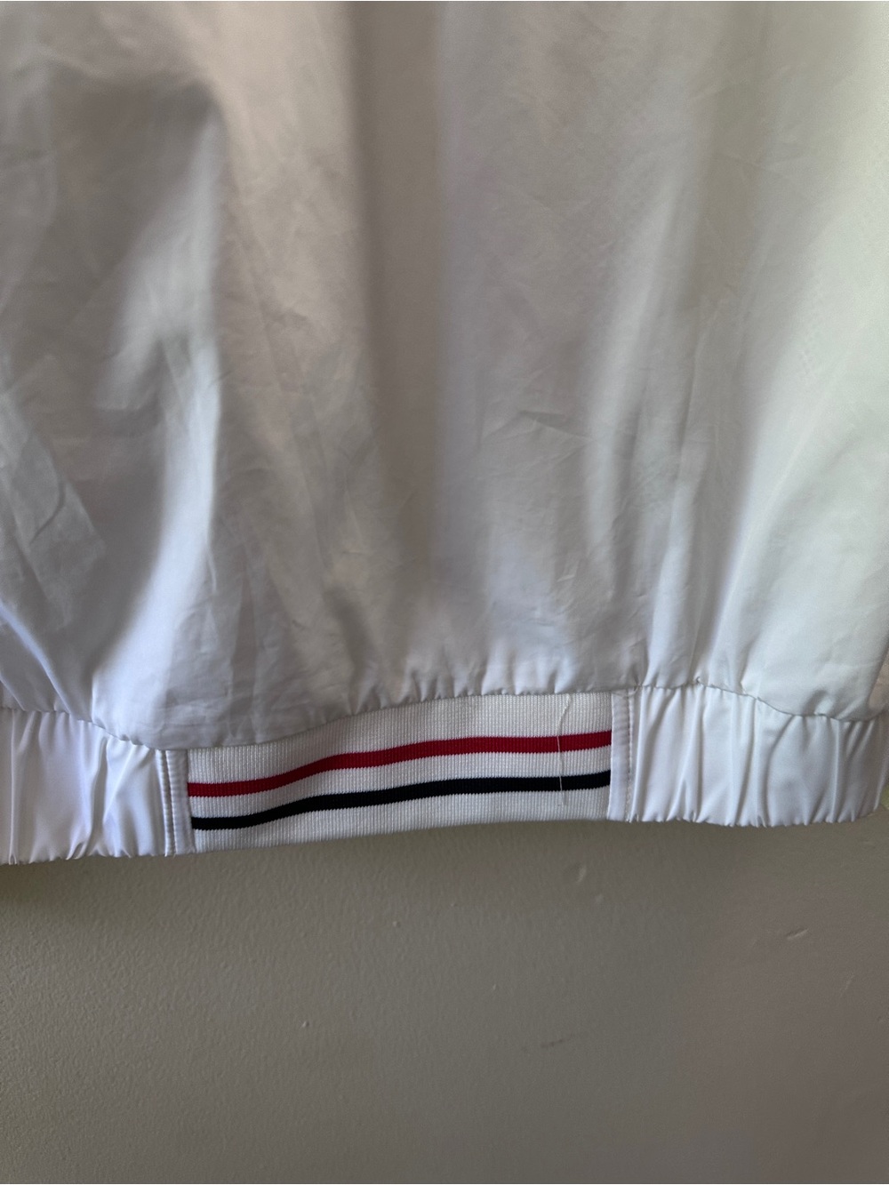Tommy Hilfiger Womens White Windbreaker Jacket Spellout Sleeve Track Sport XS - Picture 7 of 7